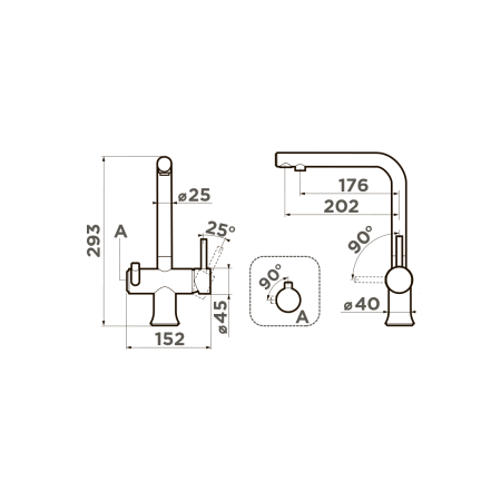 картинка Смеситель Omoikiri Hotaru-IN-B латунь/нержавеющая сталь/голубой от магазина SEFI