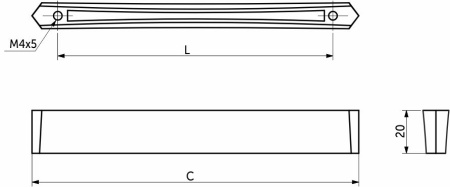 картинка Ручка меб. скоба мет. BELLINI 128, графит шлифованный, AKS магазин SEFI являющийся официальным дистрибьютором в России  картинка Ручка меб. скоба мет. BELLINI 128, графит шлифованный, AKS от магазина SEFI