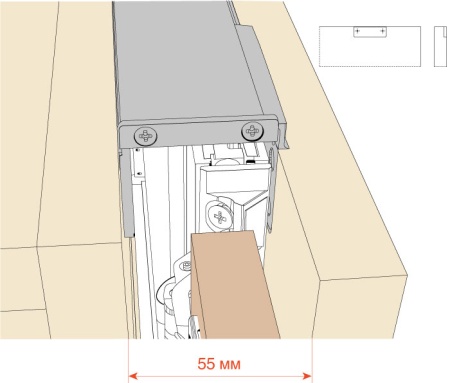 картинка Крепеж боковой панели внутренний (ширина ниши 55мм) от магазина SEFI