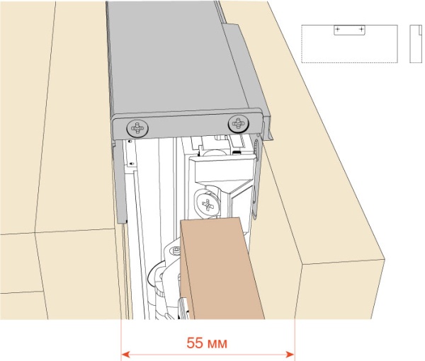 картинка Крепеж боковой панели внутренний (ширина ниши 55мм) от магазина SEFI