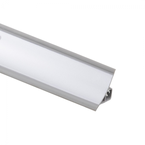 картинка Плинтус ПВХ к столешнику LР алюминий (114) EL-MECH-PLAST (1шт=3м.п.) от магазина SEFI