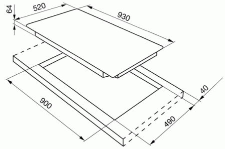 картинка Варочная панель Smeg SIM91B от магазина SEFI