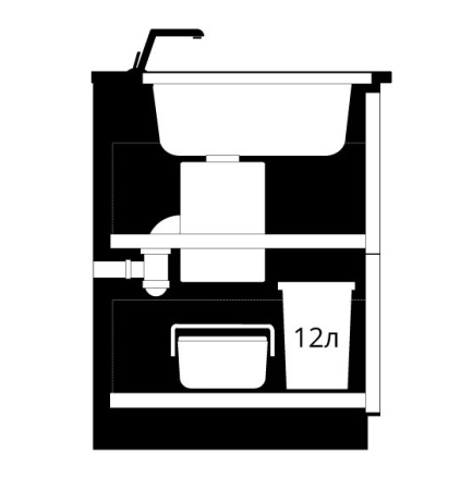 картинка Готовые изделия Atelier 60 - нижний ящик, направляющие DynaPro Grass, для ДСП 18мм , профиль серебро от магазина SEFI