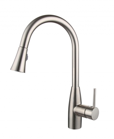 картинка Смеситель Oulin 8016 c выдвижной лейкой, цвет сатин от магазина SEFI