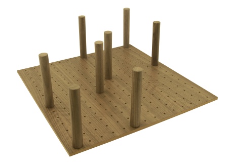 картинка Деревянный лоток WoodLine со столбиками для посуды в ящики Grass Vionaro / Blum Legrabox, 600 мм,дуб от магазина SEFI