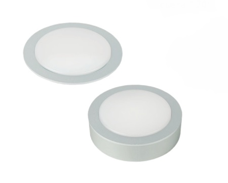 картинка Светодиодный светильник LUCAS 3Вт, 24В, с кольцом для накл. монтажа, кабель 2м, свет натуральный алюминий от магазина SEFI