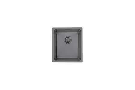 картинка Мойка Alveus QUADRIX 20 MONARCH ANTHRACITE 390X450X200 в компл. с выпуском без сиф. от магазина SEFI