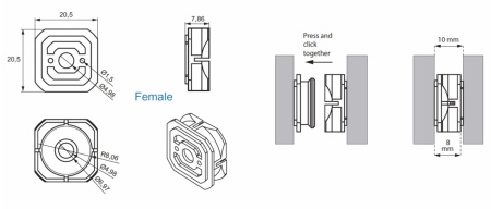 картинка Соединитель для панелей кнопочный наружный d25 (уп/20шт) SISO магазин SEFI являющийся официальным дистрибьютором в России  картинка Соединитель для панелей кнопочный наружный d25 (уп/20шт) SISO от магазина SEFI