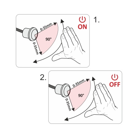 картинка Выключатель бесконтактный на движение (на взмах руки), врезной, 230V AC, 500W, HLT от магазина SEFI