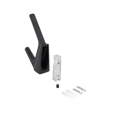 картинка Крючок меб. двухрожковый мет. SENT черный матовый AKS от магазина SEFI