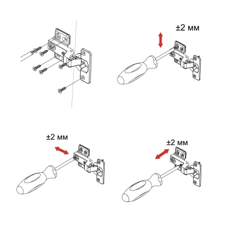 картинка Петля внутренняя с доводчиком 48мм h0 несъемная планка (4 отверстия) AKS LIGHT от магазина SEFI