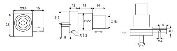 картинка Замок для раздвижных стеклянных дверей SISO от магазина SEFI