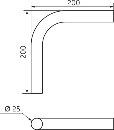 картинка Угол трубы d25 (517) 90* 20*20, хром AKS от магазина SEFI