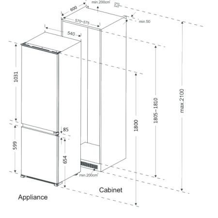 картинка Встраиваемый холодильник HAIER HRF229BIRU от магазина SEFI