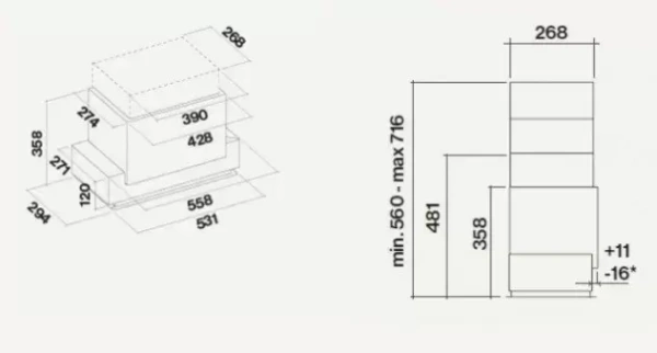 картинка Встраиваемая вытяжка FALMEC E.ION GRUPPO INCASSO 50 (450) от магазина SEFI