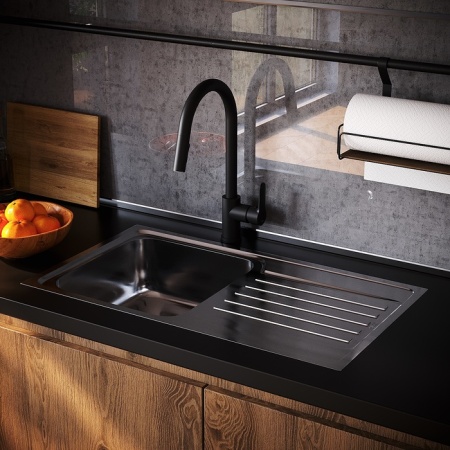 картинка Мойка, нерж. сталь, полированная, с крылом, 780*440*180, Sound, IDDIS, SND78PDi77 от магазина SEFI