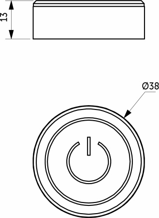 картинка Выключатель беспроводной, сенсорный, для контроллера CRS-WR9810A, кнопка, черный, AKS от магазина SEFI