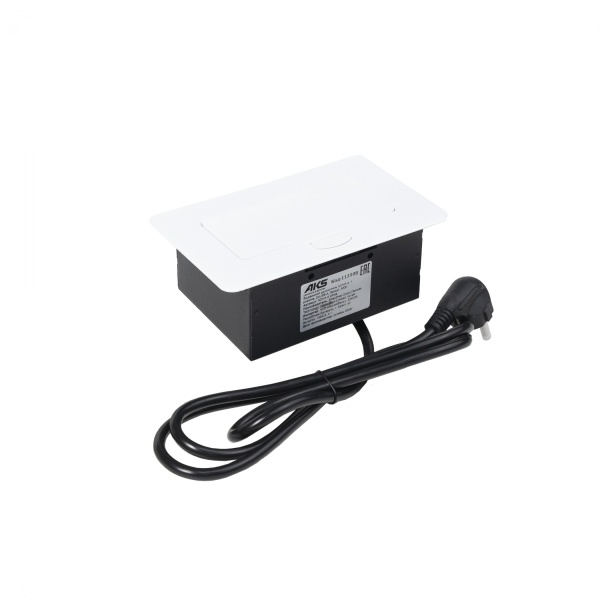 картинка Выдвижной удлинитель NOVA 4, 1 розетка, 2xUSB, белый, AKS от магазина SEFI