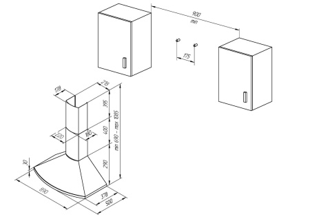 картинка Купольная вытяжка KUPPERSBERG BONA 90 C Bronze от магазина SEFI