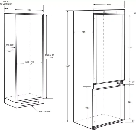 картинка Встраиваемый холодильник HAIER HBW5519ERU от магазина SEFI