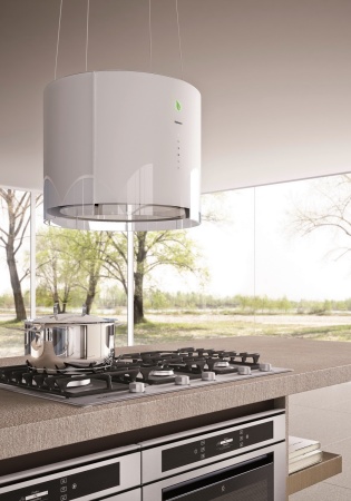 картинка Вытяжка Falmec Eolo isola 45 (450) (с системой E.ion) ECP white от магазина SEFI