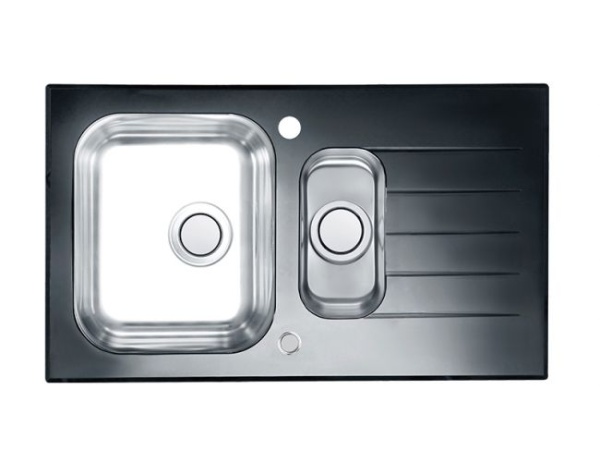 картинка Мойка GLASSIX UP 20 (белый цвет) 860X5001X  в компл.с сифон 1123353 от магазина SEFI