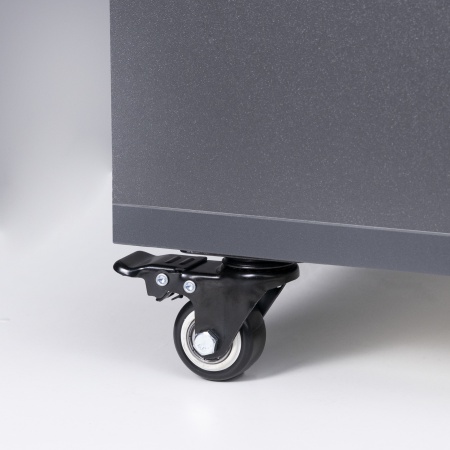 картинка Колесо меб. DIAMOND d50 h72 с площадкой с торм., черный AKS от магазина SEFI