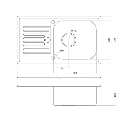 картинка Мойка Oulin 101Y, поверхность сатин от магазина SEFI