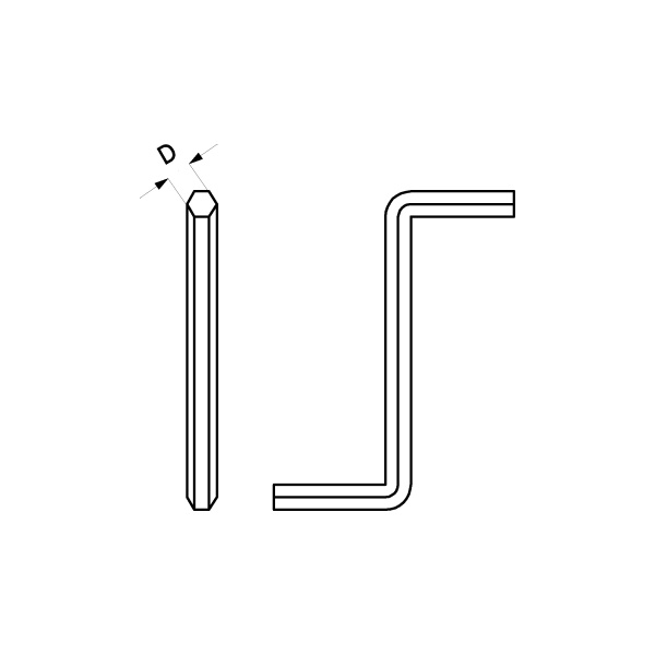 картинка Ключ конфирматный 4,0мм S-образный AKS (упак.-4шт.) от магазина SEFI