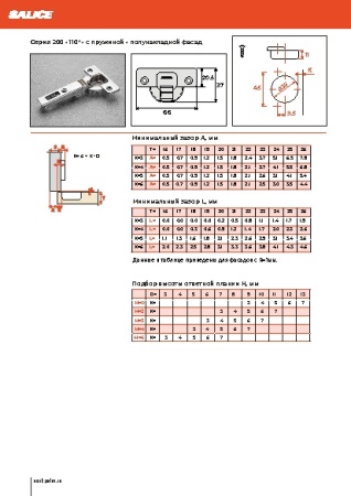картинка Петля SALICE 200, 110° от магазина SEFI