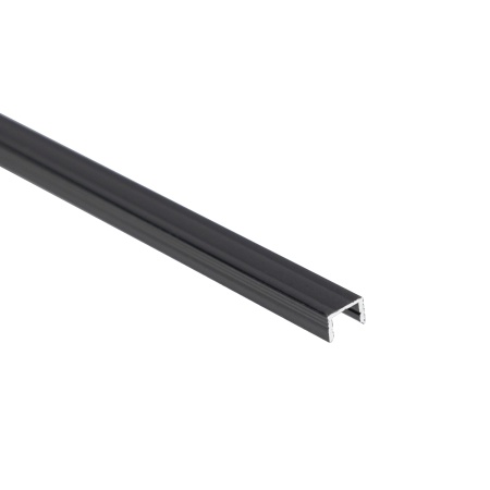 картинка Профиль алюминиевый накладной NAVI-0806A с экраном, узкий, цвет черный, 2м, AKS от магазина SEFI