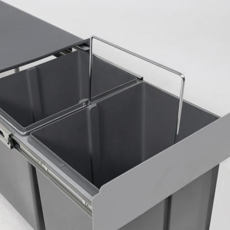 картинка Мусорные контейнеры выдвижные 400 (2*15LT), серый AKS от магазина SEFI