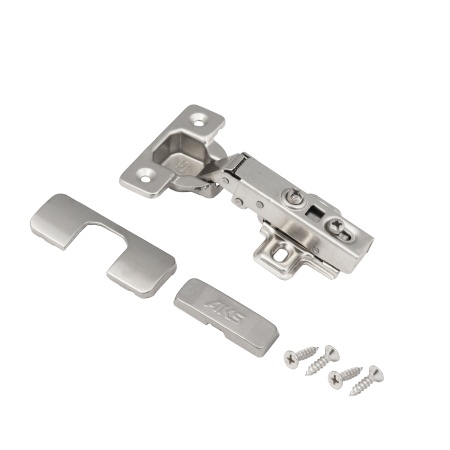 картинка Петля накладная с доводчиком 45мм h0 clip-on AKS (саморезы, заглушки) от магазина SEFI