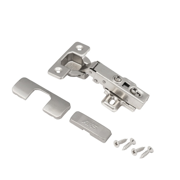 картинка Петля накладная с доводчиком 45мм h0 clip-on AKS (саморезы, заглушки) от магазина SEFI