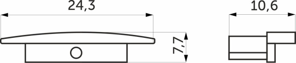 картинка Заглушка к алюминиевому профилю LIRA-1707, цвет черный, AKS от магазина SEFI