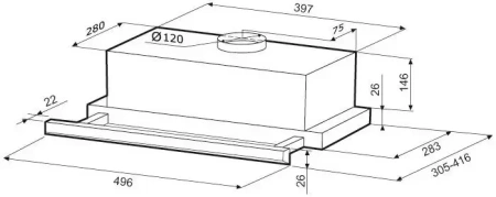 картинка Вытяжка Krona ARYA 500 inox PB от магазина SEFI