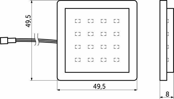 картинка Светильник светодиодный Sania, накладной, 2W, 12V, холодный белый, 6000K, без крышки, AKS от магазина SEFI