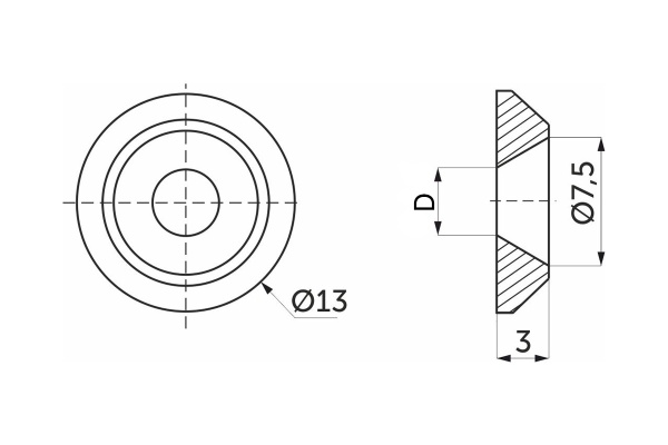 картинка Подкладка под винт d4 пластик белая (уп/1тыс.шт) РП от магазина SEFI