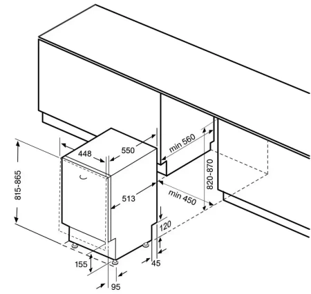 картинка Встраиваемая посудомоечная машина Krona MARTINA 45 BI от магазина SEFI
