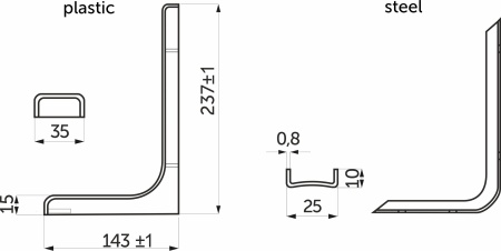 картинка Полкодержатель регоменсоль 24см белый AKS (1кпл=2шт) от магазина SEFI