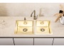 картинка Мойка Alveus QUADRIX 20 MONARCH GOLD 390X450X200 в компл. с выпуском без сиф. от магазина SEFI