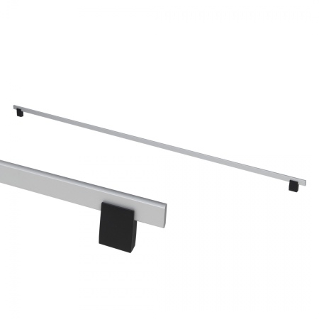 картинка Ручка меб. скоба алюм. MOONLIGHT 944/1000 матовый хром+ черный матовый, AKS от магазина SEFI