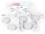 картинка Комплект: 5 светодиодных светильника TORRE Set5, комплект 6Вт, 350mA, 5 каб. 2м с раз.Bus, трансформатор серебристый/свет натуральный от магазина SEFI