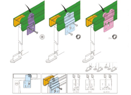 картинка Комплект UNIFUTURE для 2 раздвижных дверей LAGUNA 50 кг (с направляющей L-1500 мм) от магазина SEFI