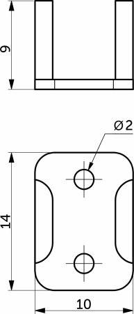 картинка Держатель для гибкого неона 6*12мм, пластик, AKS от магазина SEFI