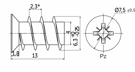 картинка Шуруп EURO ES 6,3*13 (уп/1,2тыс.шт) AKS магазин SEFI являющийся официальным дистрибьютором в России  картинка Шуруп EURO ES 6,3*13 (уп/1,2тыс.шт) AKS от магазина SEFI