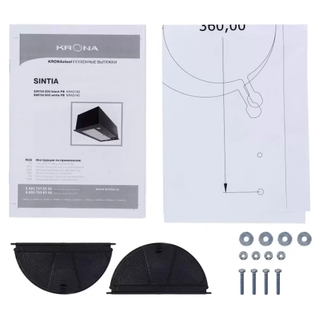 картинка Встраиваемая вытяжка Krona SINTIA 600 BLACK PB от магазина SEFI