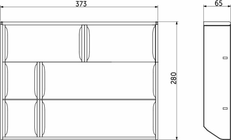 картинка Вкладыш 30/400 шуфлядный металлический Organizer нержавеющая сталь (373*280*65) AKS от магазина SEFI
