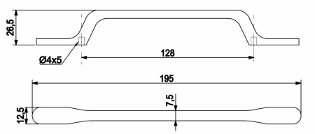 картинка Ручка меб. скоба мет. SIGN 128 черный, AKS магазин SEFI являющийся официальным дистрибьютором в России  картинка Ручка меб. скоба мет. SIGN 128 черный, AKS от магазина SEFI