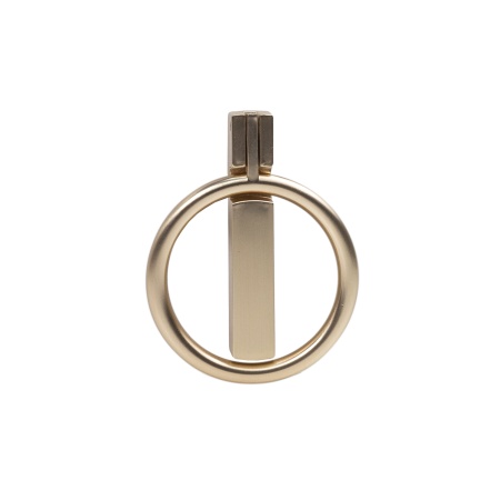 картинка Ручка меб. кнопка мет. ROUND брашированное золото, AKS от магазина SEFI
